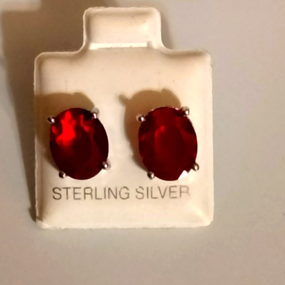 Ruby Stud Earrings